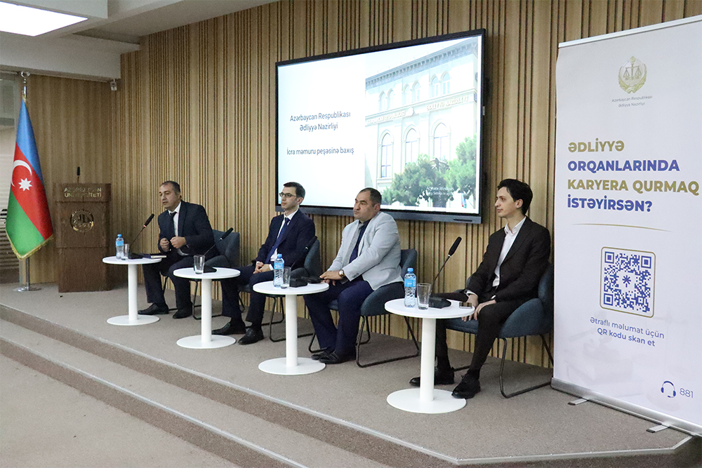 Ədliyyə Nazirliyi Azərbaycan Universitetində infosessiya keçirib