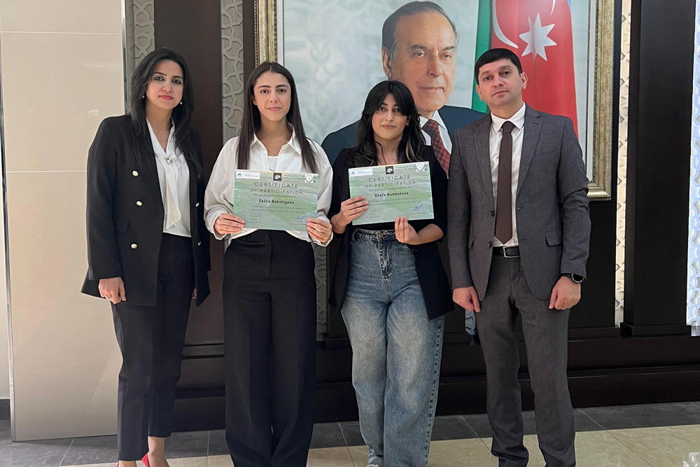 Azərbaycan Universitetinin arxeoloji tədqiqata cəlb olunan tələbələri təltif olunub