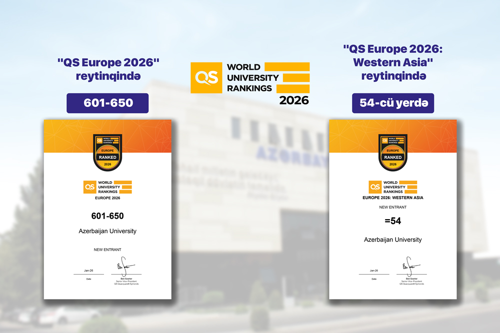 Azərbaycan Universiteti QS Avropa reytinqində yer alıb