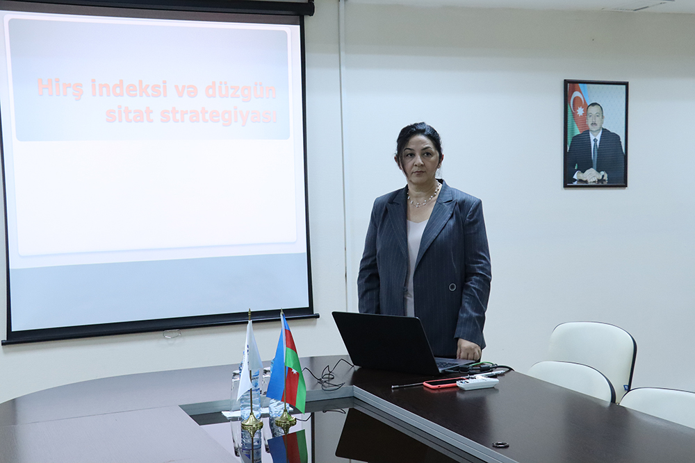 Elm şöbəsi “Hirş indeksi və düzgün sitat strategiyası” mövzusunda təlim-seminar keçirib